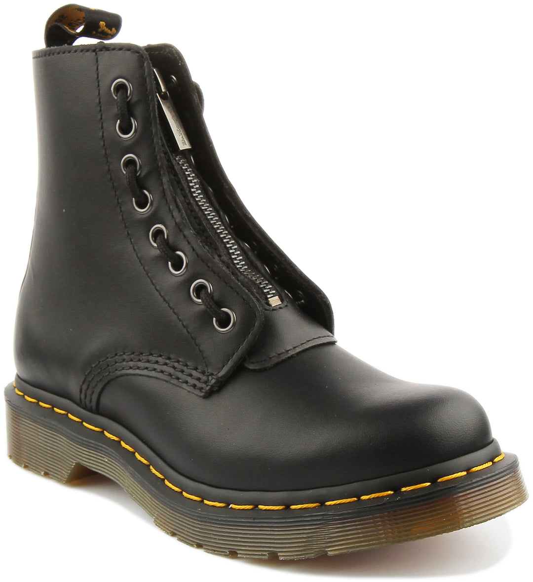 Dr Martens 1460 Pascal In Black For Women Front Zip Lace Up
