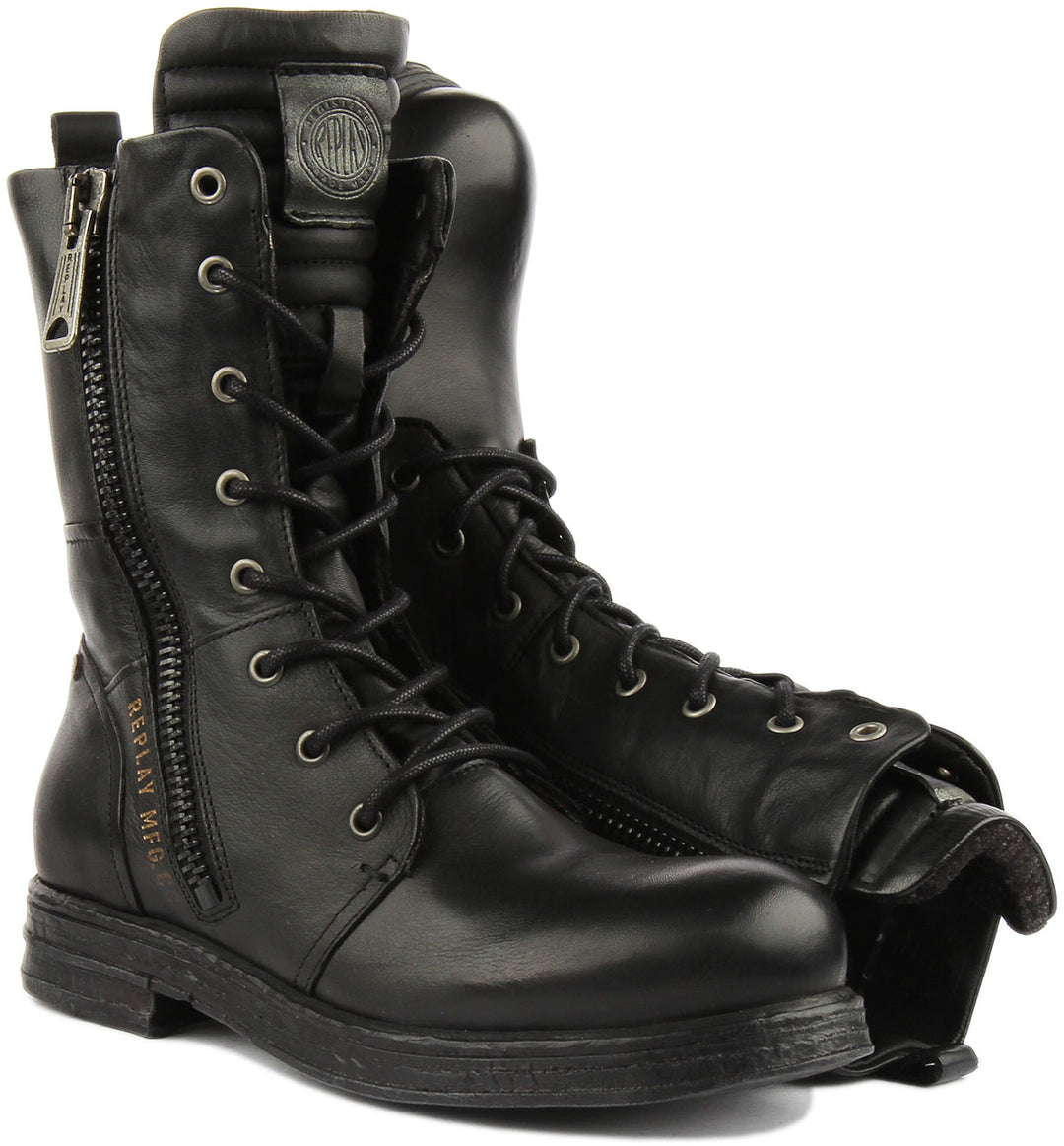 Replay Evy Lace Up Boots In Black For Women