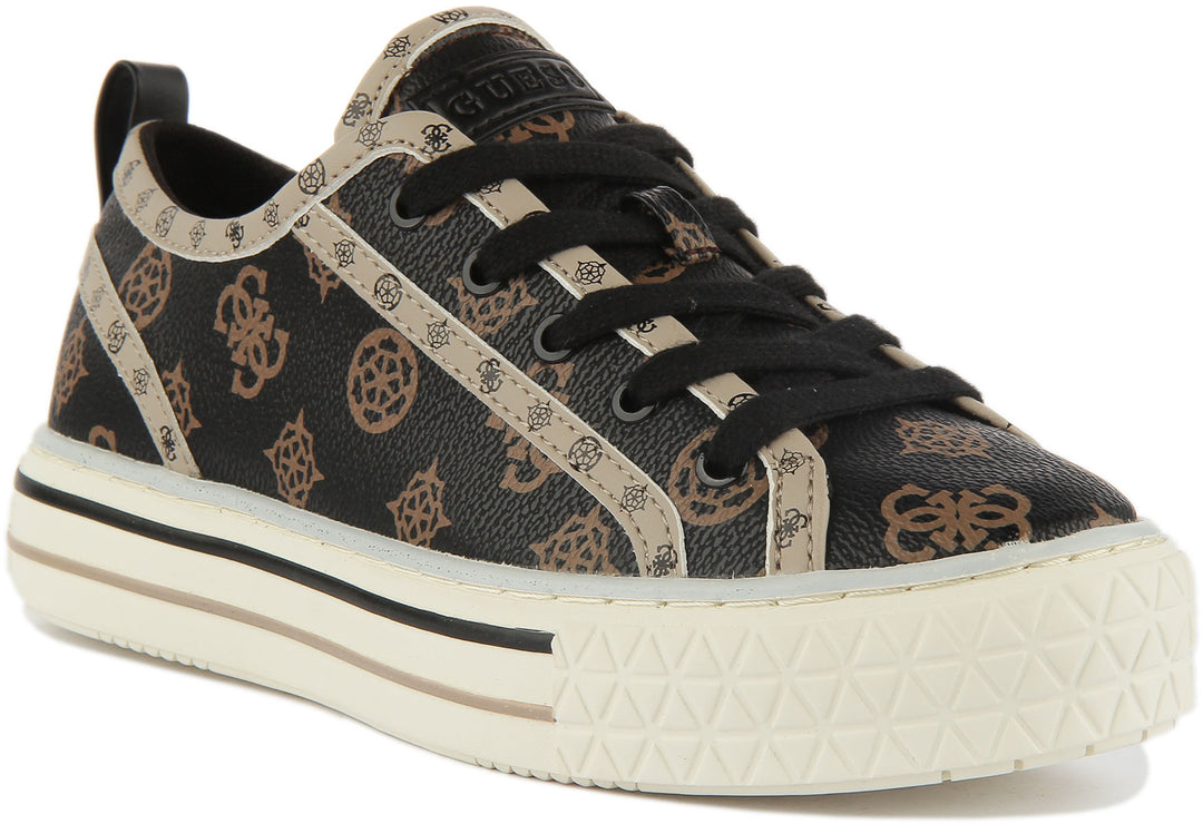 Guess Peytin 4G Peony Trainers In Black For Women