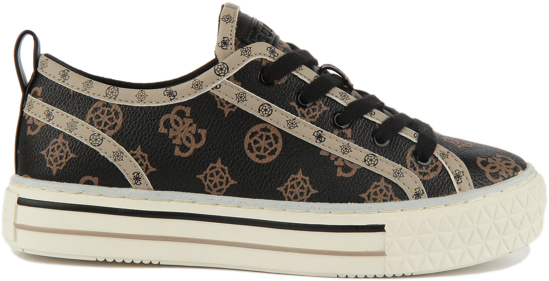 Guess Peytin 4G Peony Trainers In Black For Women