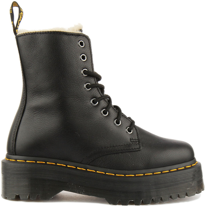 Dr Martens Jadon Fur Boots In Black For Women