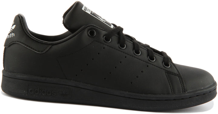 Adidas Stan Smith J In Black For Youth