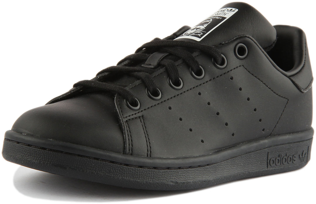 Adidas Stan Smith J In Black For Youth