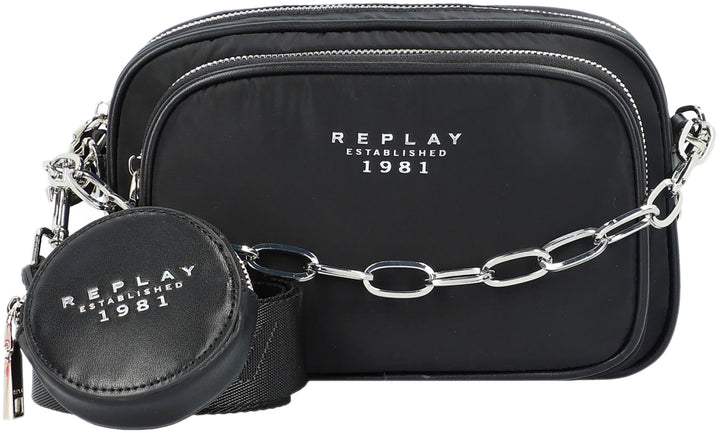 Replay FW3180.098 Frauen Kroko Drucken Kreuzbody Tasche Schwarz