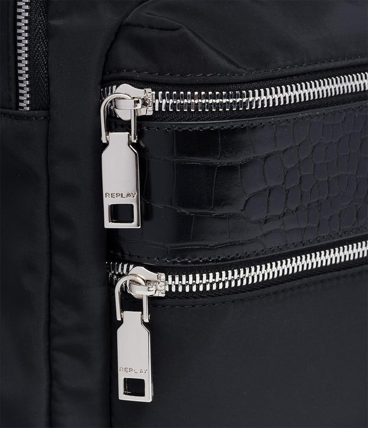 Replay Fw3181.098 Double Zip Backpack In Black For Women