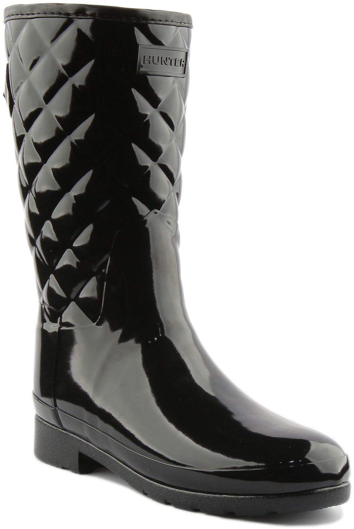 Hunter black cheap quilted boots