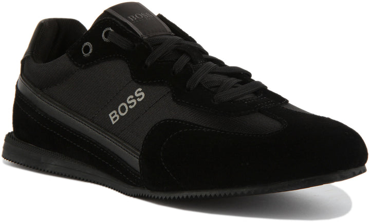 Boss Rusham Low Baskets synthétiques à lacets pour hommes en noir