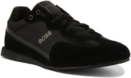 Boss Rusham Low Zapatillas de deporte sintéticas con cordones para hombre en negro