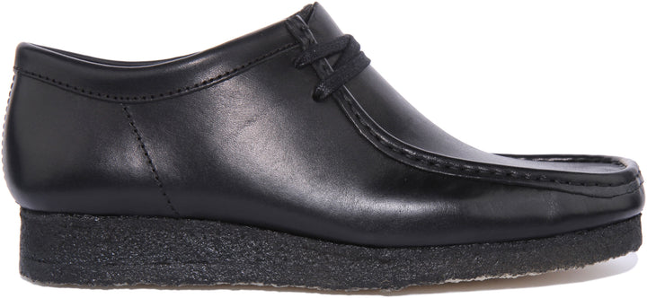 Clarks Originals Wallabee Chaussures en cuir à lacets pour hommes en noir