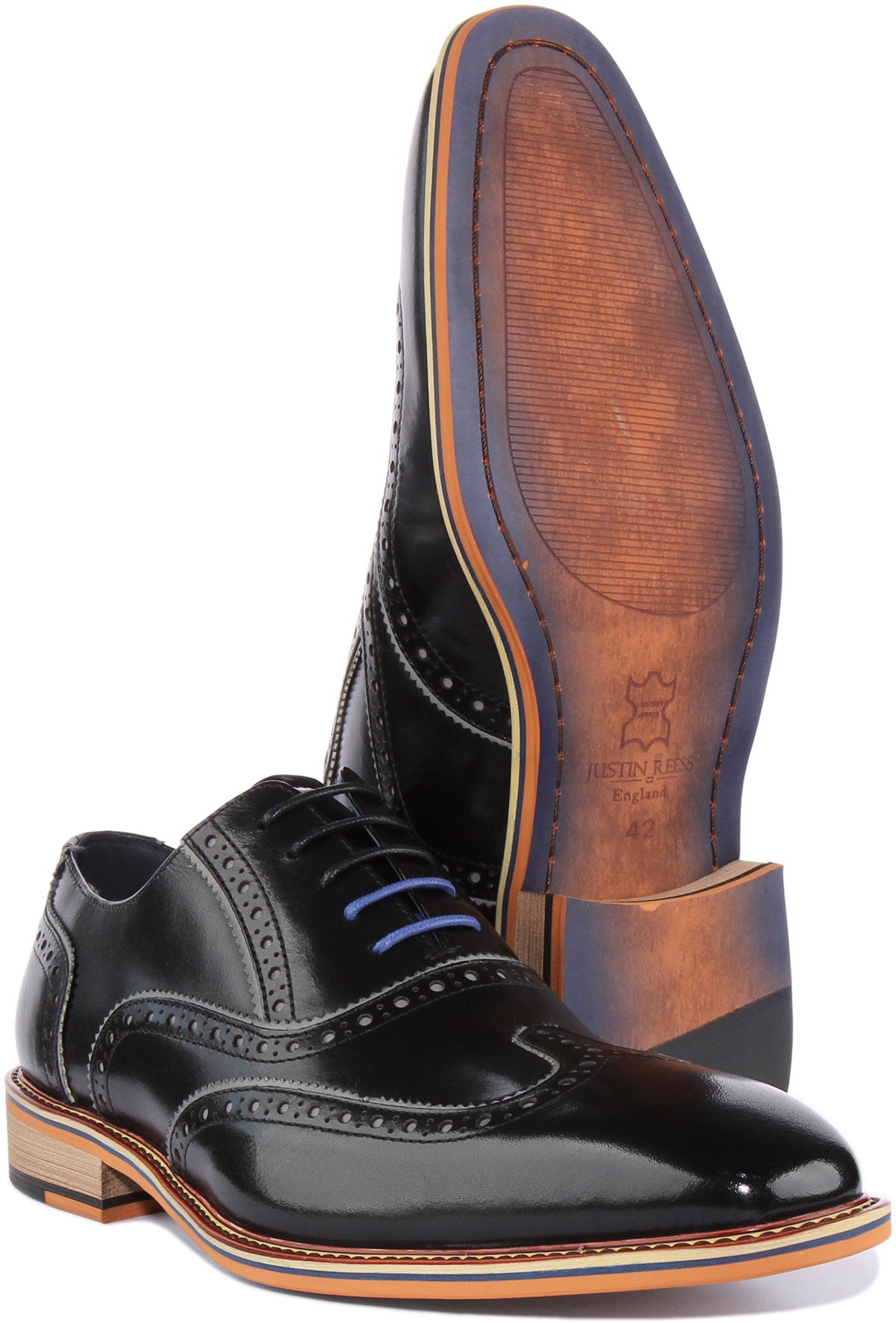 Justinreess England Corey In Black For Men | Mens Oxford Shoes