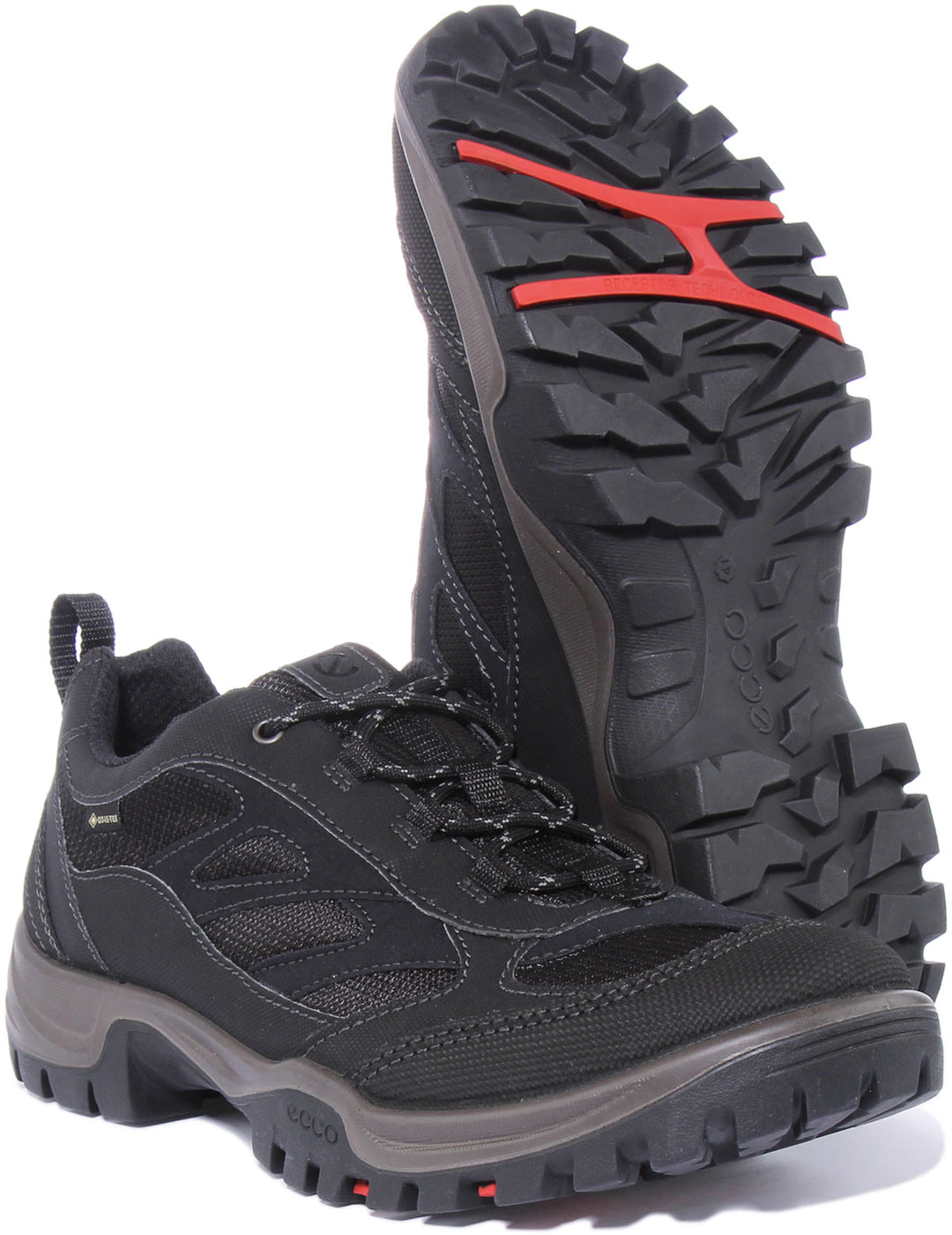 Ecco Xpendition In Black For Men | Low Rise Hiking Shoes – 4feetshoes