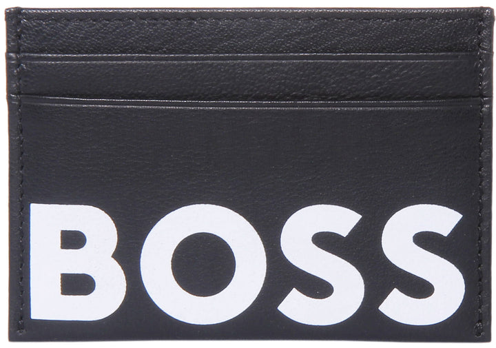Boss Big Logo Card Holder In Black