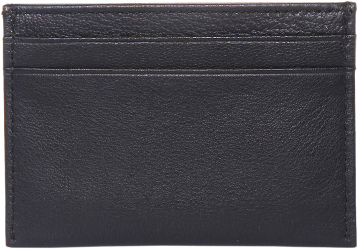 Boss Big BC S Porte cartes en cuir pour hommes en noir