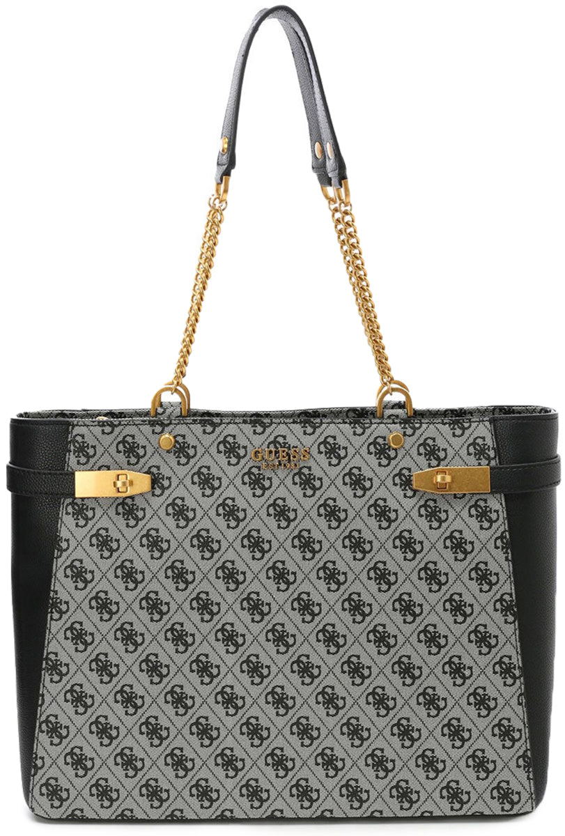 Guess Zadie Logo Girlfriend Bag In Black For Women