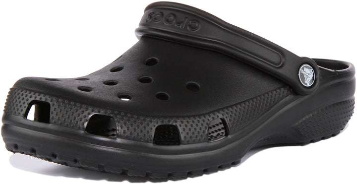 Crocs Classic Zueco con correa trasera para niños en negro