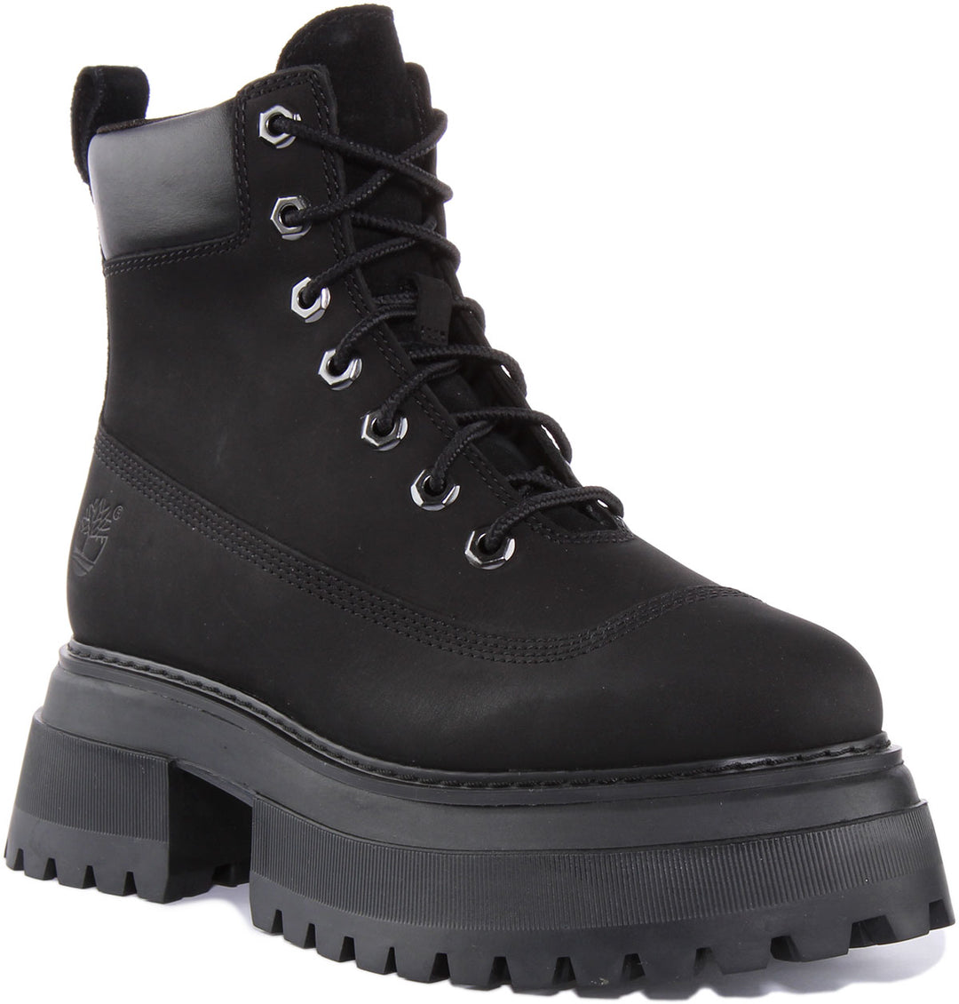 Timberland A428J Sky in Schwarz für Damen Schnürstiefel für