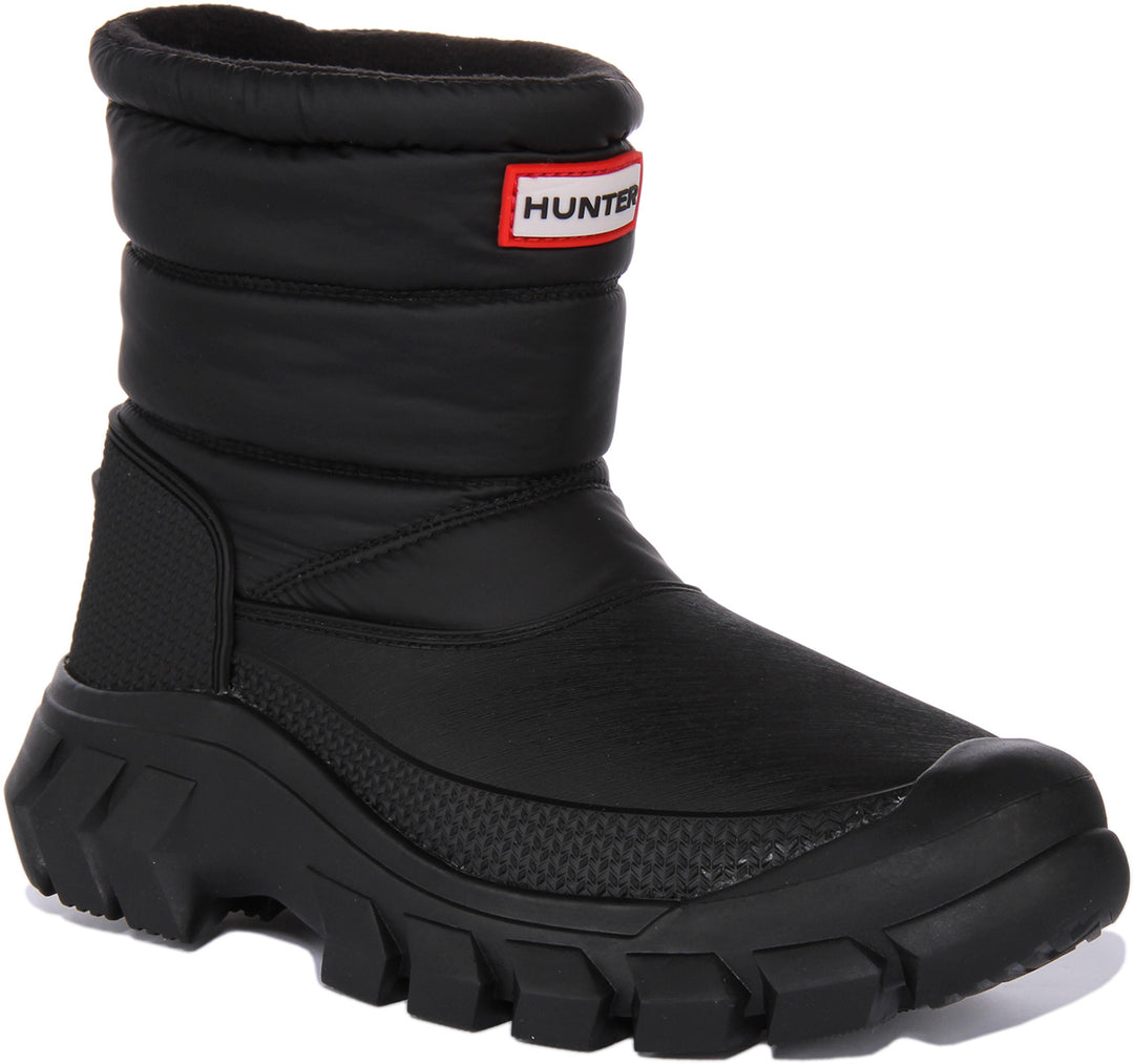 Hunter intrépido nieve en negro para mujeres Botas cortas de