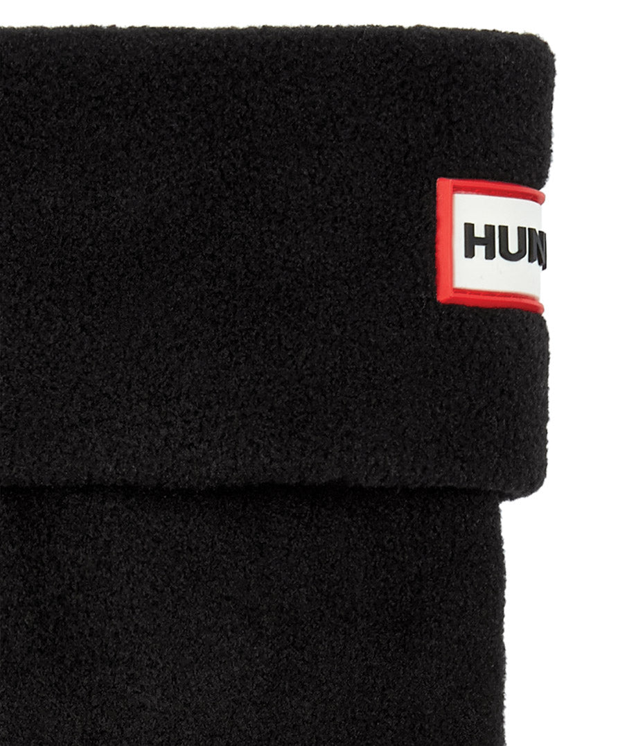 Hunter Chaussettes de bottes wellington courtes en polaire poure en noir