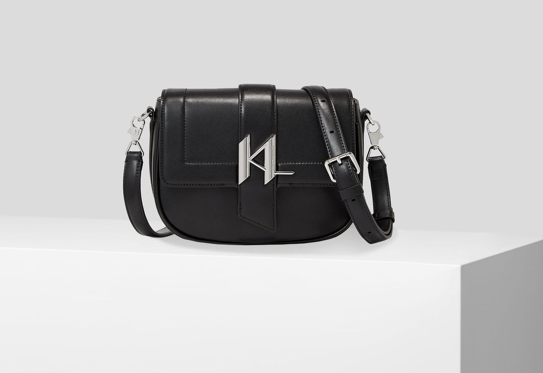 Karl Lagerfeld K Signature Borsa a spalla in pelle da donna in nero
