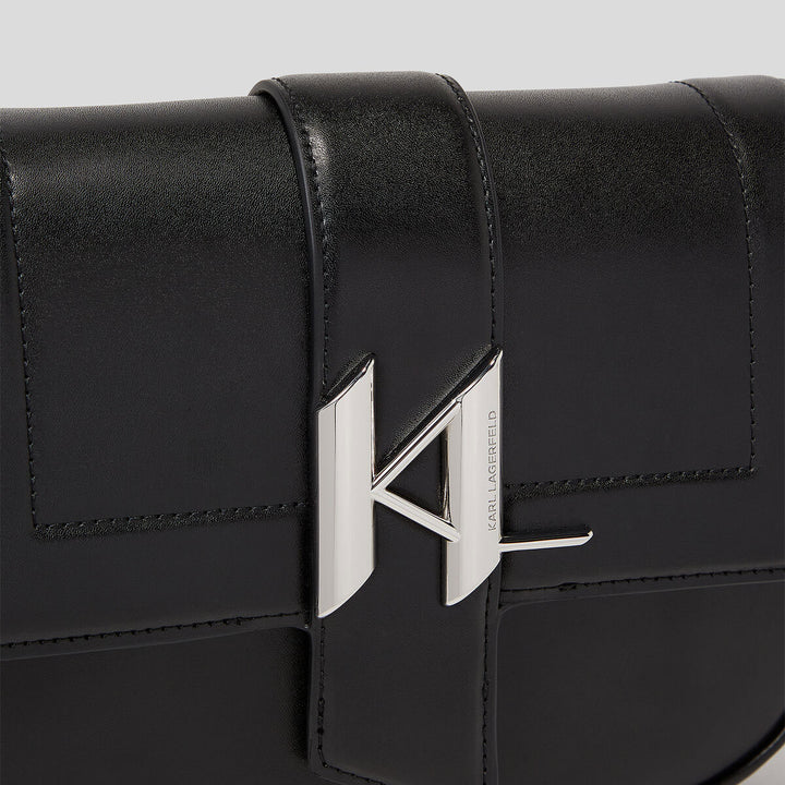 Karl Lagerfeld K Signature Borsa a spalla in pelle da donna in nero