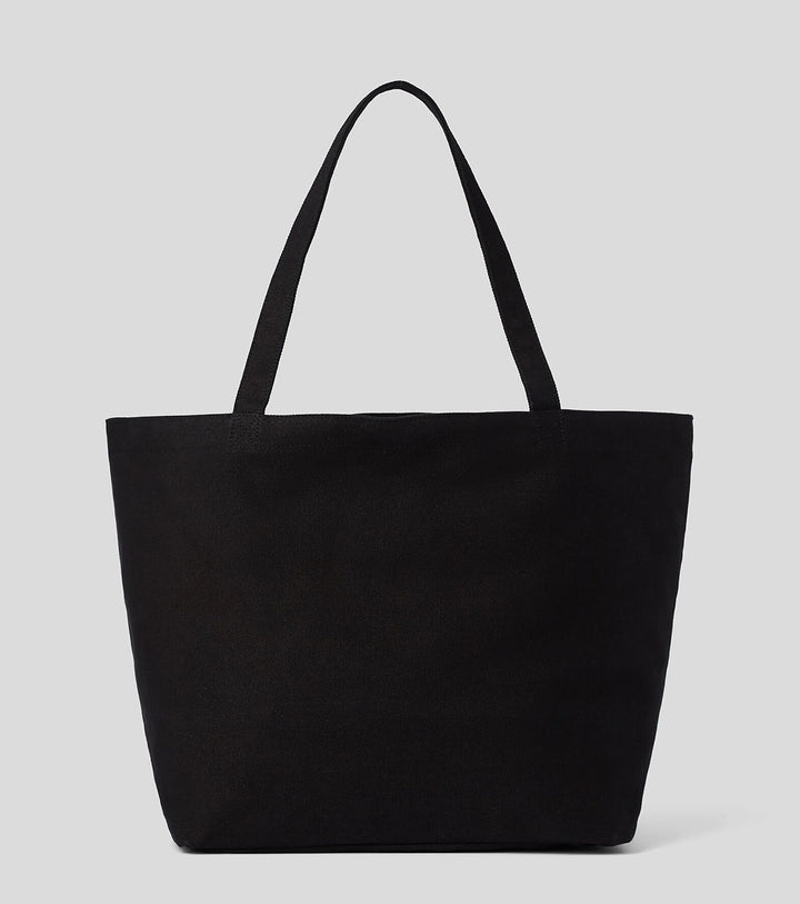Karl Lagerfeld Ikonic Canvas Tote Bag In Black For Women