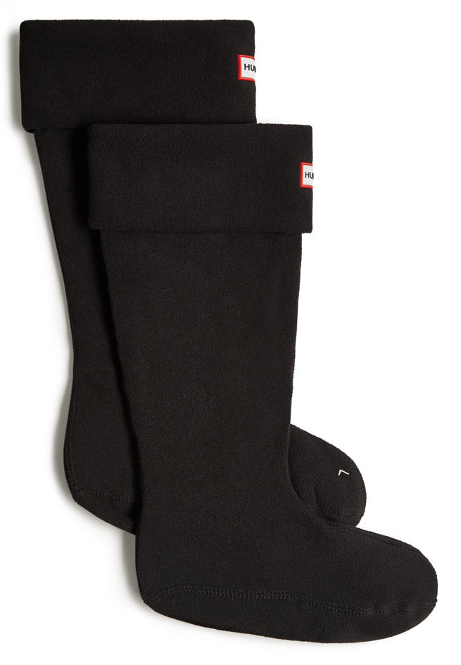 Hunter Fleece Tall Sock Boot In Black