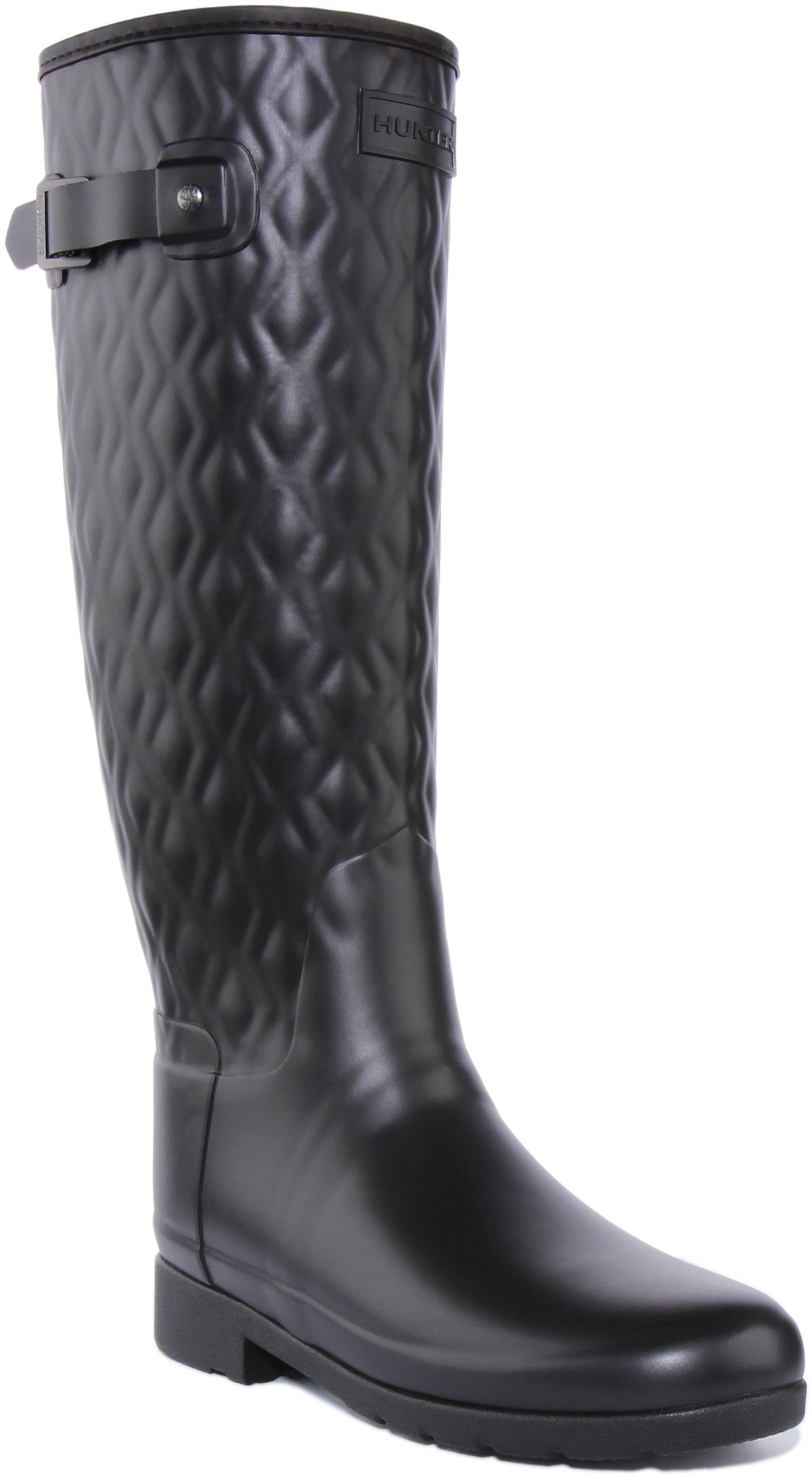 Womens tall black clearance rain boots