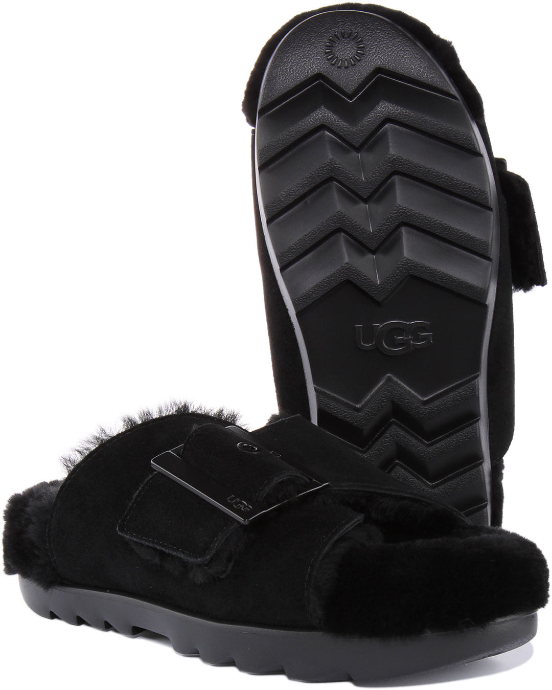 UGG Australia W in Schwarz für Damen Warme, gefütterte Sandalen