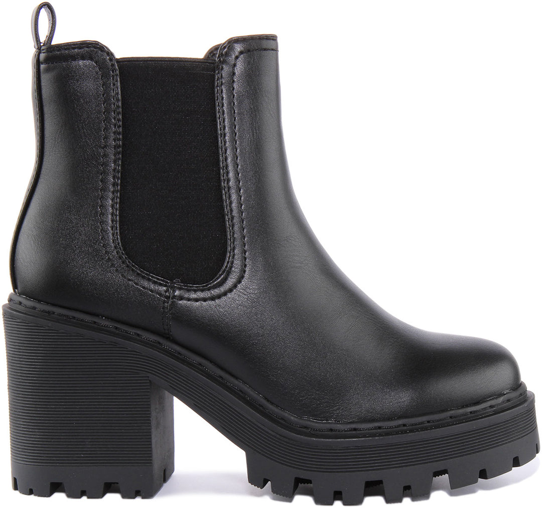 Leder Schwarze Kurze Stiefeletten Kurze Chelsea-Stiefeletten Mit