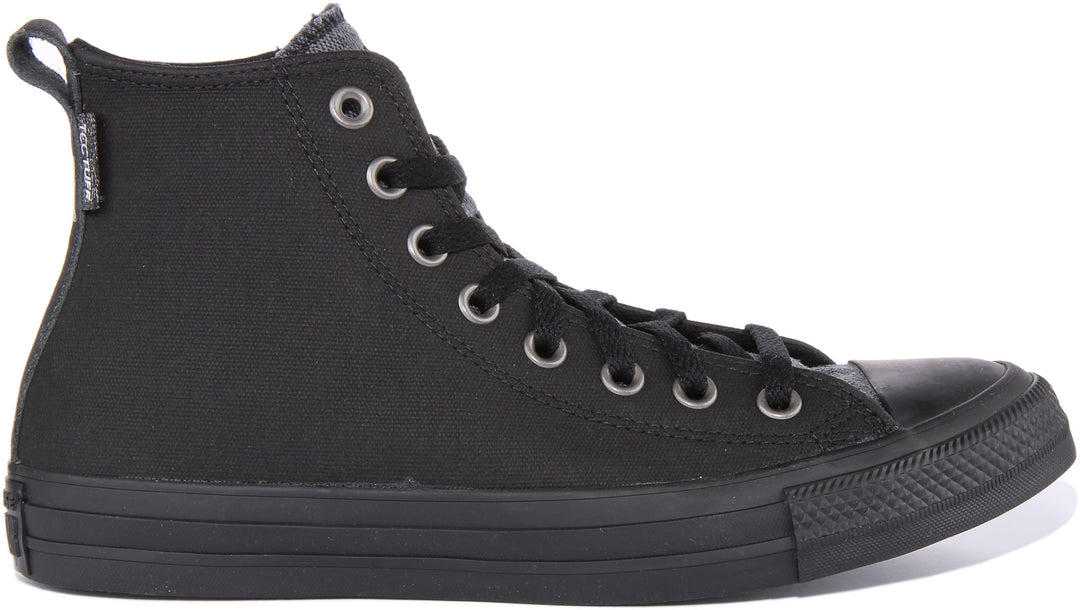 Converse Chuck Taylor All Star Hi Scarpe da ginnastica allacciate resistenti all'acqua da in nero