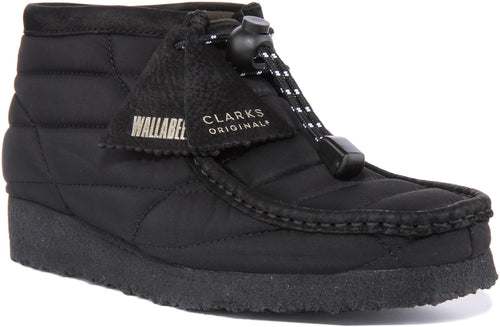 Clarks Originals Wallabee Boot In Black For Women