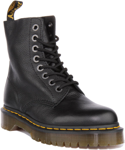 Dr Martens 1460 Pascal Max Bottes en cuir à plateforme à lacets poures en noir