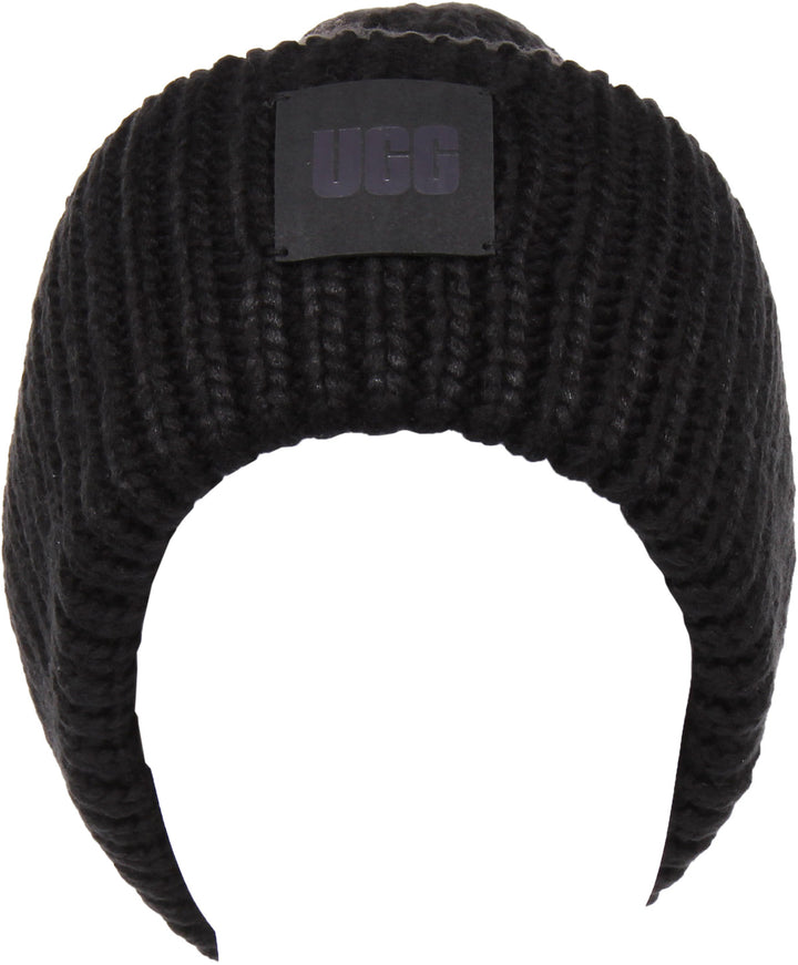 Ugg Cappello beanie a maglia a coste da in nero