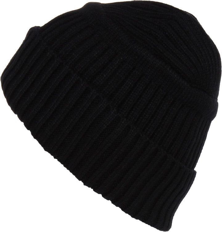 Timberland Ribbed In Black Beanie Hat