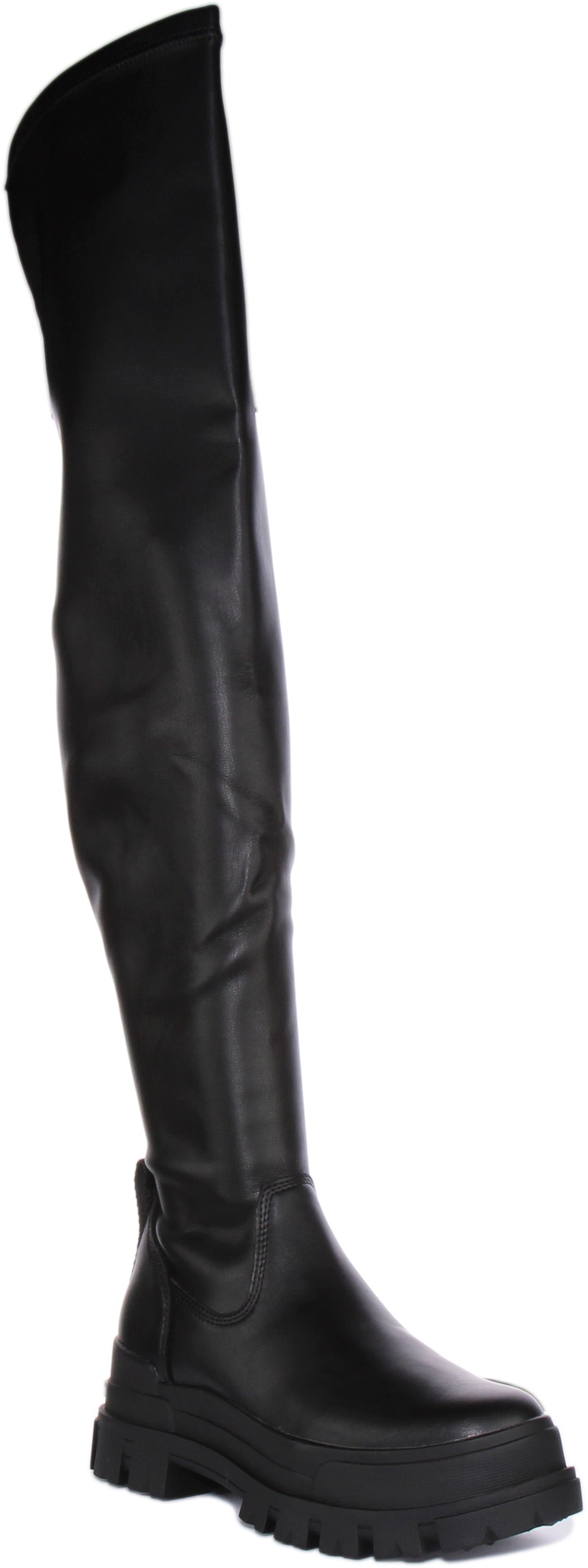 Hohe Stiefel Schwarze Stiefel Bis Zum Knie Buffalo Aspha Stretch