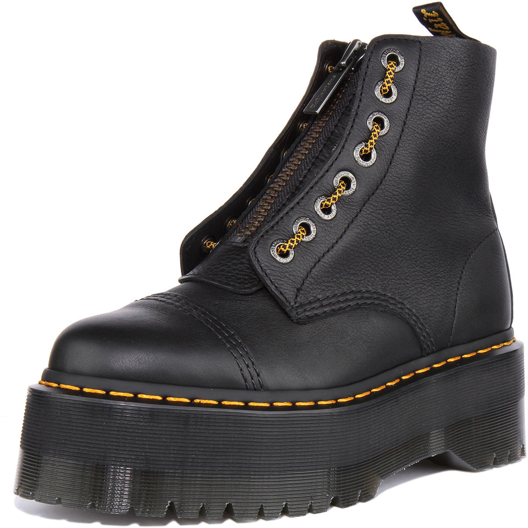 Dr Martens Sinclair Max Pisa In Black For Women Front Zip