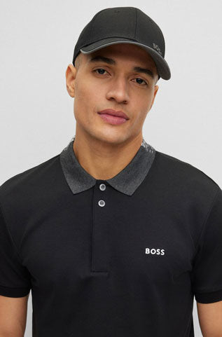 Boss Cap Bold Gorra de algodón curvada para en negro