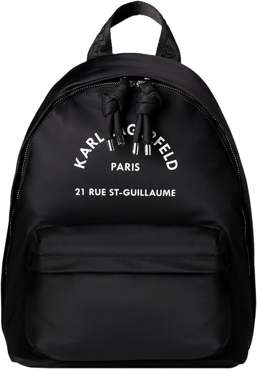 Karl Lagerfeld RSY Nylon Backpack In Black For Women