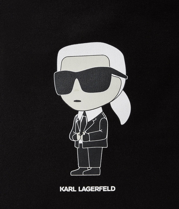 Karl Lagerfeld K Ikonik 2.0 Grand sac fourre tout en toile pour femmes en noir