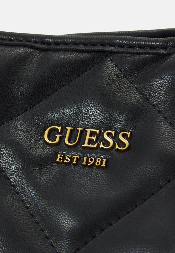 Guess Vikky Quilted Tote Handbag In Black For Women