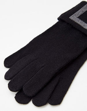 Guess Mens Woolen Gloves In Black