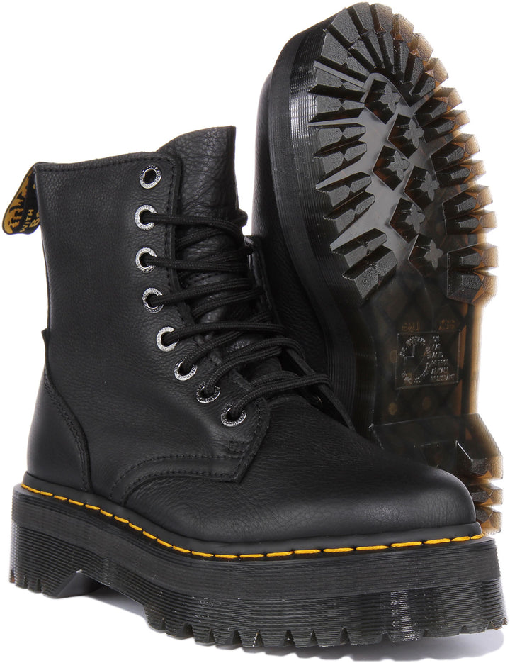 Dr Martens Jadon III Pisa Stivale allacciato in pelle con piattaforma da in nero