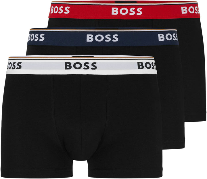 Boss Power Pack de tres calzoncillos bóxer para hombre en negro