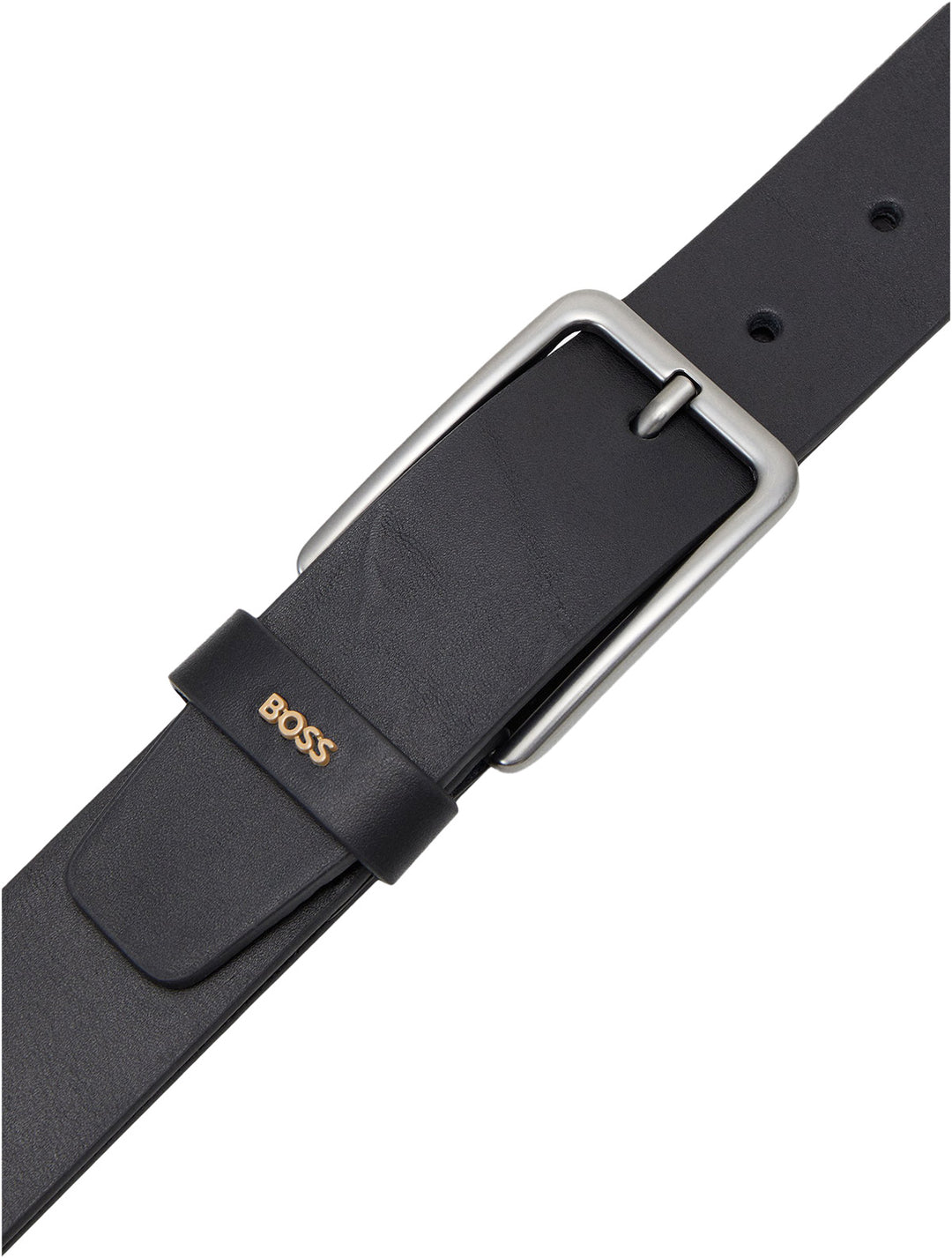 Boss Calis Logo Ceinture en cuir pour hommes en noir