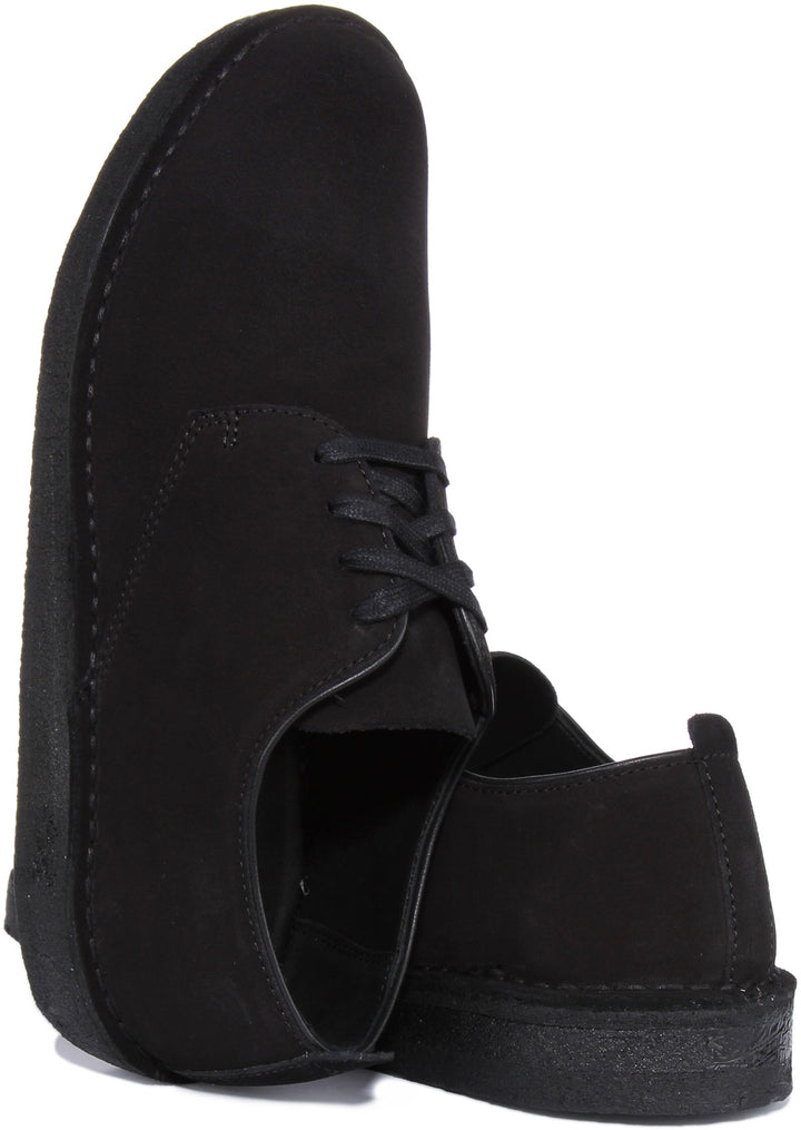 Clarks Originals Coal London Zapatos con cordones de ante para hombre en negro