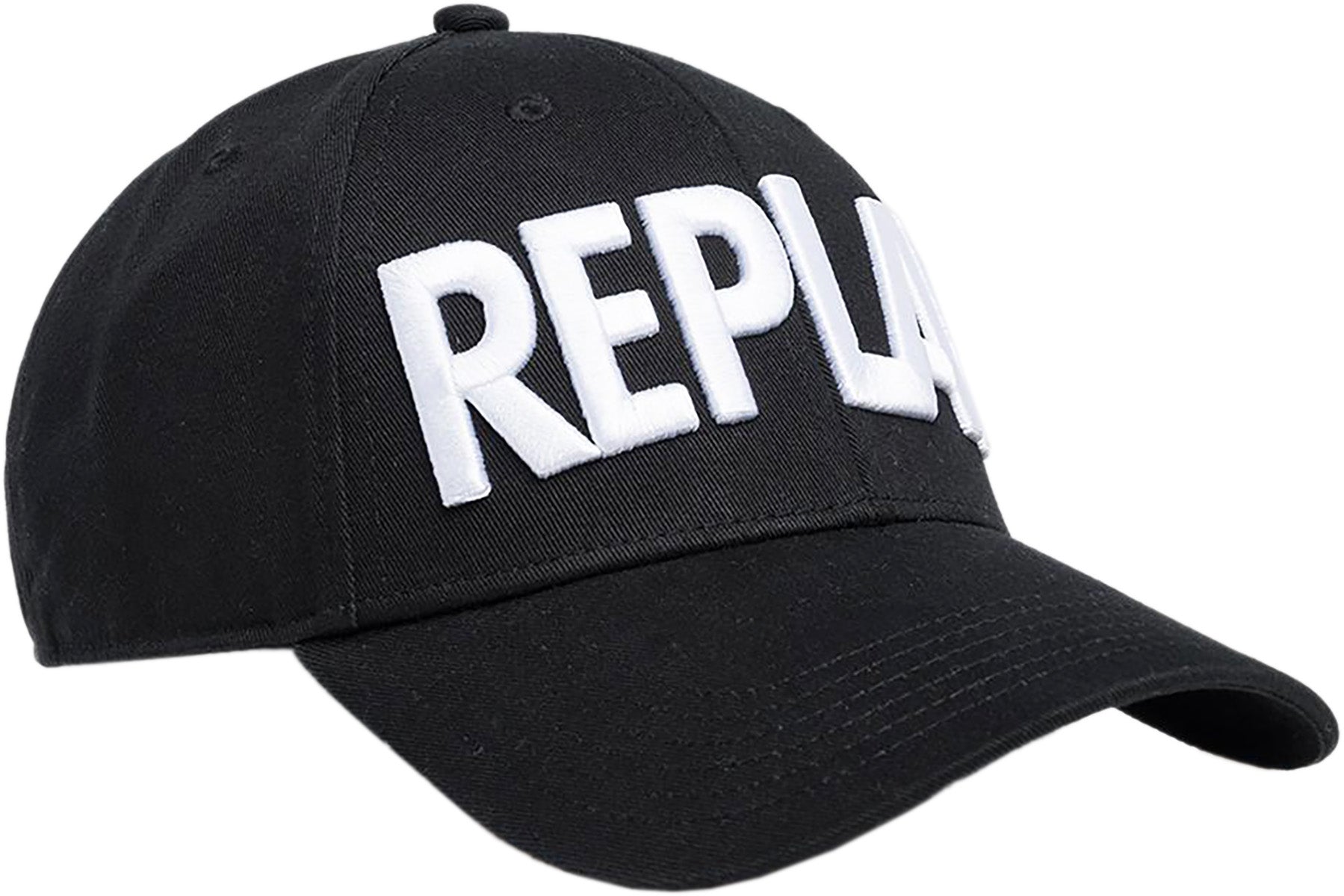 Replay Ax4308.000 In Black | Large Bold Replay Logo Baseball Cap ...