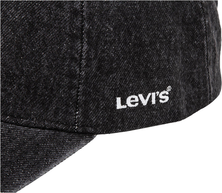 Levi Essential Cap In Black Denim For Men