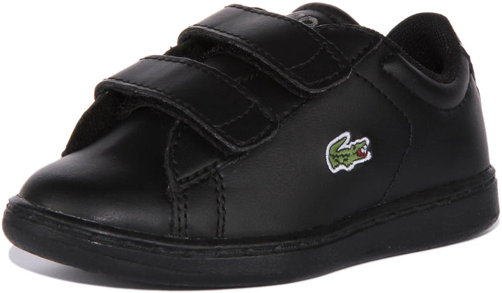 Lacoste Carnaby Evo BL 21 1 SUI Baskets synthétiques à deux lanières pour bébé en noir