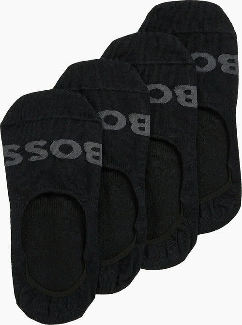 Boss SL Uni Logo 2 pares de calcetines de algodón para hombre en negro