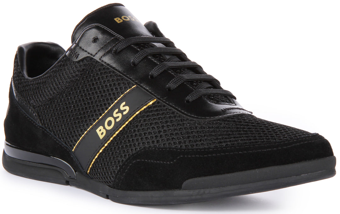 Boss Saturn Lowp In Black For Men Hugo Boss Lace up Shoes Low